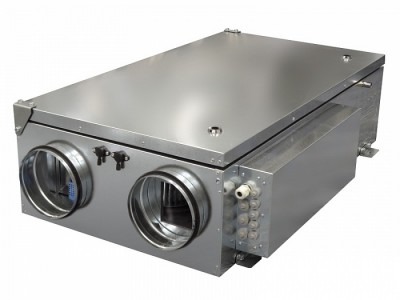 LK-12,5 Приточная установка левая (Клапан воздушный LKZ-1(SV220)(2),  фильтр EU4; нагреватель Тводы 105-70С, Q=185.6 кВт LKH-W 12,5/3), вентилятор Р=6
